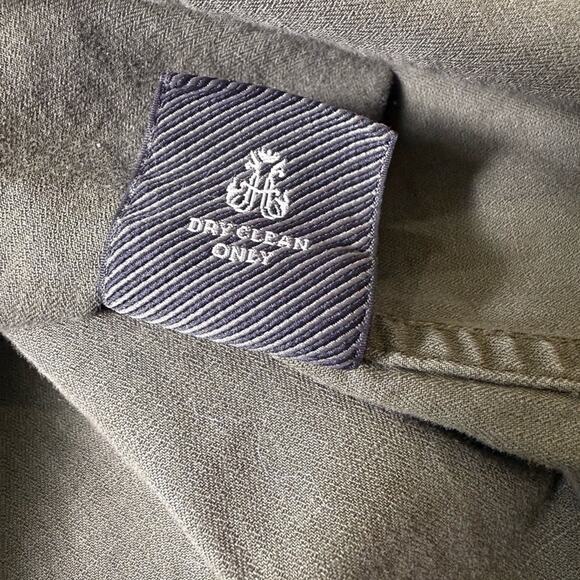 Howe Army Green Embroidered Bikercore Shirt Jacket Size Medium Bakersfield Cali - Picture 10 of 12